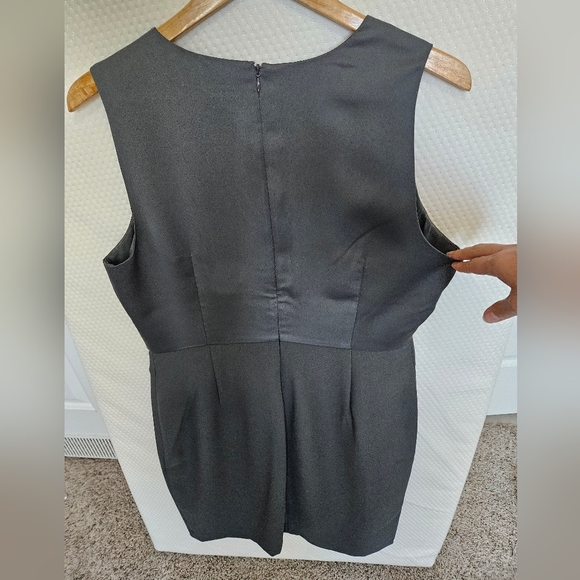 Like New: Banana Republic V Neck Midi Sleeveless Business Fit and Flare Dress - Picture 4 of 8